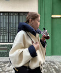 Ariadna Detachable Wool Cropped Coat - White [EHR956V3]