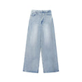 Freyja Denim Wide-Leg Pant Set - Light Blue Pants [YQE9WUPL]