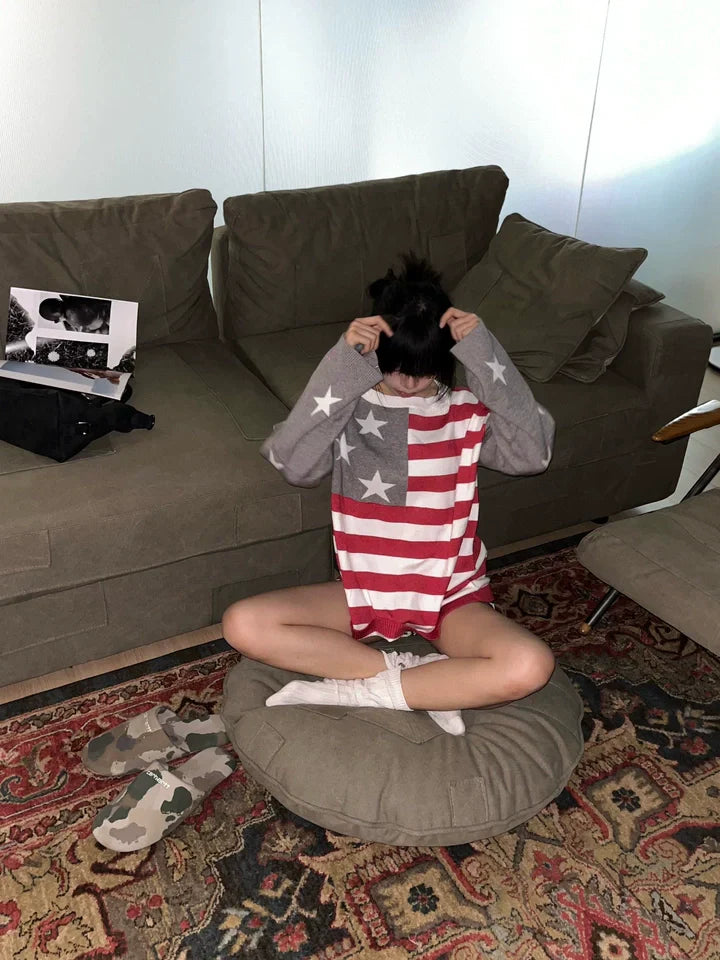 Meryem Off-Shoulder Star Sweater