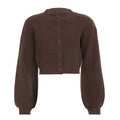 Addilyn Brown Knitted Cardigan - Brown [UTNK712L]