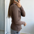 Jessalynn Knit Polo Top - Camel [J4BBYCIN]