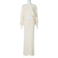 Ashly One-Shoulder Knit Set - Apricot [HSKMWIZ7]