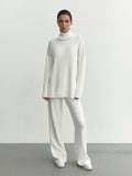 Alysia Knit Lounge Set - White [3LHNV0NB]