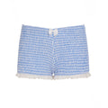 Farryn Scalloped Plaid Shorts - Blue [8QGQQZR1]
