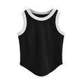 Evianna Ribbed Cropped Vest - Black [D8XKAY14]