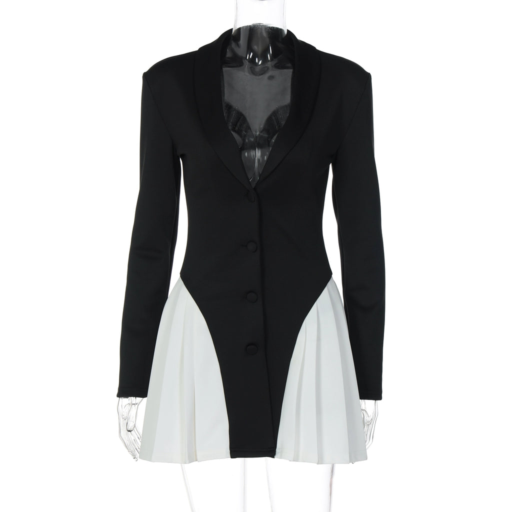 Jayani Contrasting Trim Skirt Set - Black [HBBCFRU1]