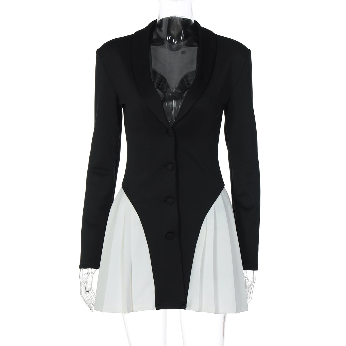 Jayani Contrasting Trim Skirt Set - Black [HBBCFRU1]