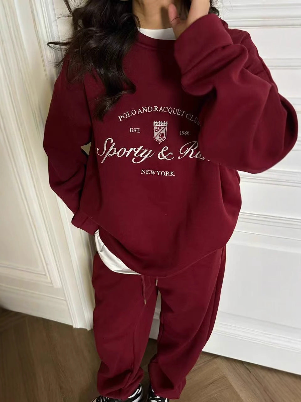 Kylynn Oversized Graphic Sweatshirt - Red [5Q4P6G2F]