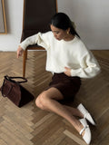 Jessie Colorblock Knit Sweater - Off-white [51RBP6CP]