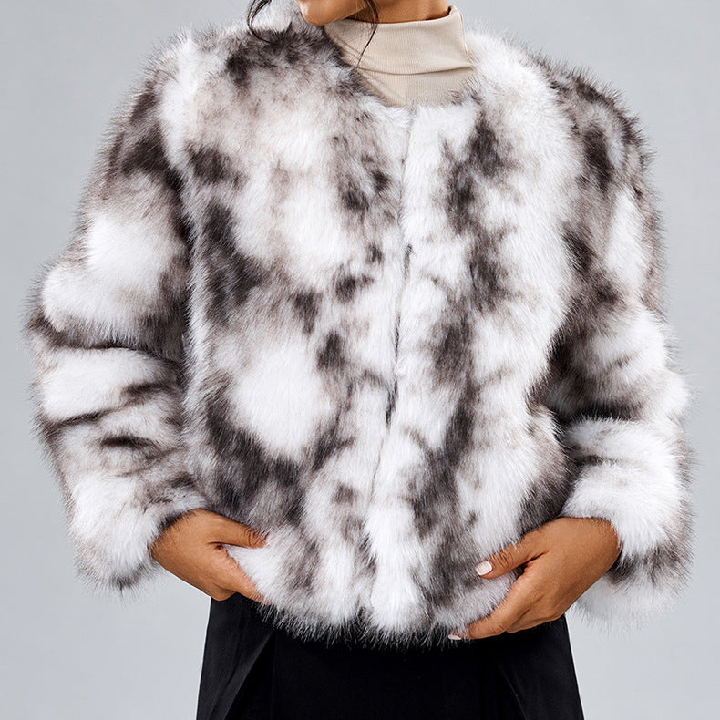 Naomy Faux Fur Coat - Cream White [7J7YVN7A]