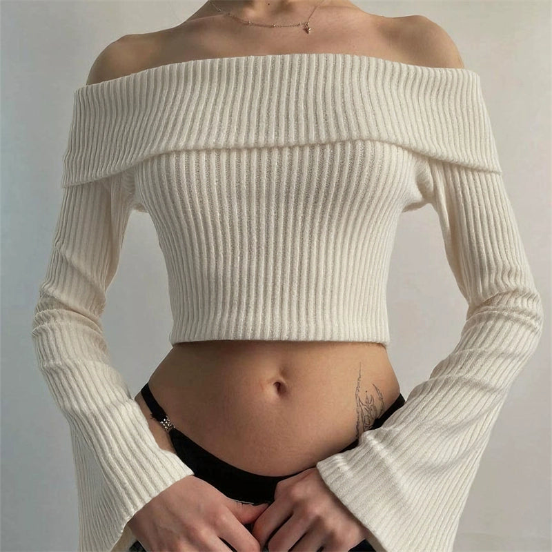 Samaria Ribbed Off Shoulder Top - Apricot [KEQ3CV40]
