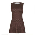 Polka Dot A-Line Mini Dress - Brown [RMZBIUKU]