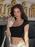 Chasidy Waist-Cinching Crop Top - Black [4QZZMDMK]
