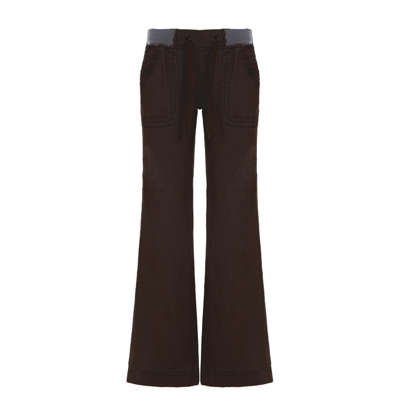Amaryllis Patchwork Utility Jeans - Brown [2T2O6GQG]