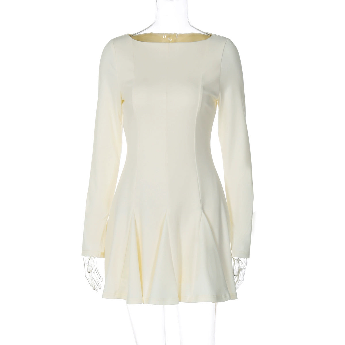 Jamyah Pleated Mini Dress - Apricot [U6VWMNO6]