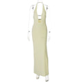 Goldie Halter Maxi Dress - Light Yellow [VOQWSE5J]