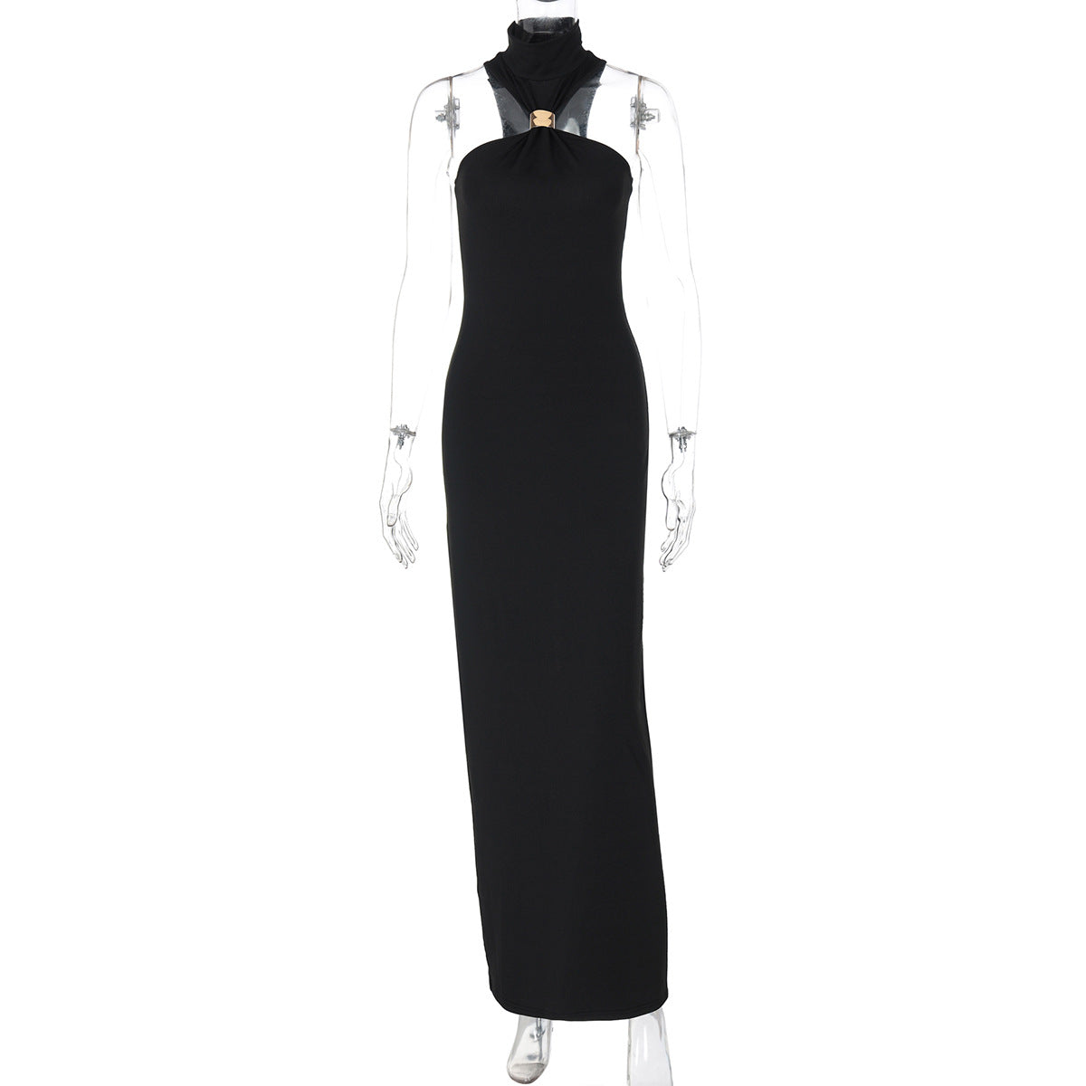 Ira Halter Maxi Dress - Black [MSUPGAQ4]