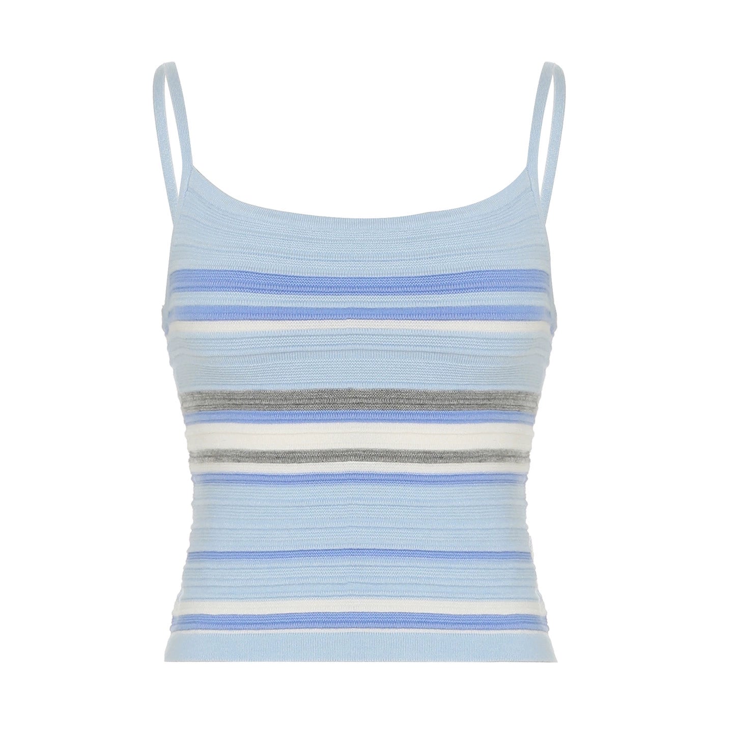 Kiyah Gradient Striped Skirt Set - Blue Camisole