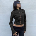 Carter Distressed Leather Jacket - Black [57SV1GJZ]