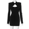 Afnan Twisted Bodycon Mini Dress - Black [MVHHONLX]