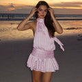 Nathaly Halter Mini Dress - Pink [MSRQ6ZII]