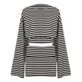 Kayden Striped Skirt Set - Black White [Q964D9QB]