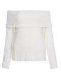 Tess Off Shoulder Knit Top - White [W2KG9IO9]