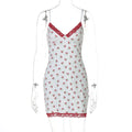 Nataleigh Cherry Lace Mini Dress - White [B1FESLR0]