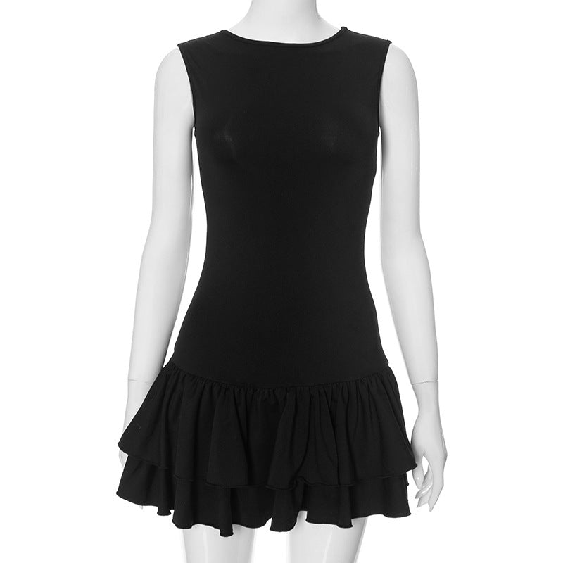 Shae Contrast Floral Mini Dress - Black [GFHU5QPG]