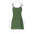 Rosella Polka Dot Mini Dress - Green [BCV9Z9ZV]
