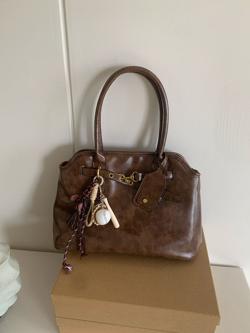 Ripley Briefcase Charm Bag - Brown [8G278W2D]