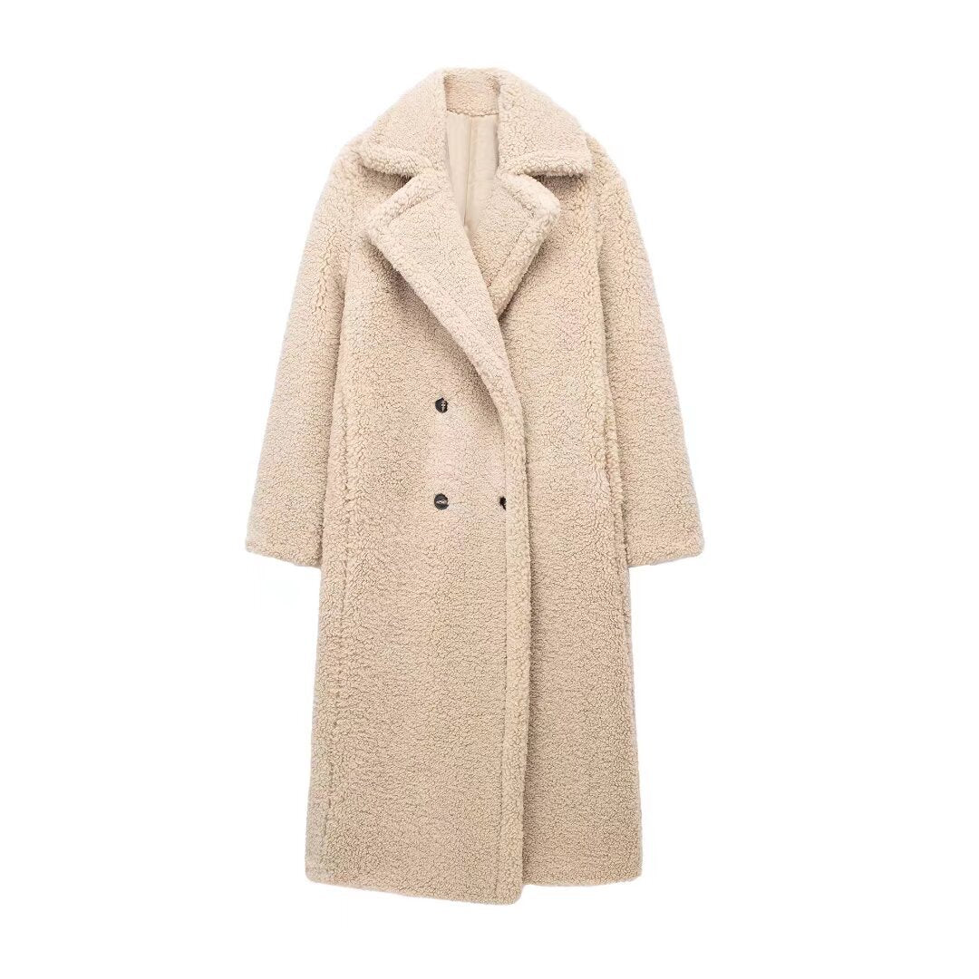 Athalia Double-Breasted Long Coat - Khaki [PSNYGTE5]