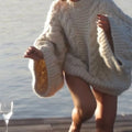 Miyanna Cable Knit Lantern Sweater - Off-White [CC2CDC7G]