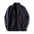 Zoee Plush Stand Collar Jacket - Blue-Grey [WSPRLJPC]