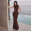 Maleigha Cinched Cut-Out Dress - Coffee [ACRHNRQ3]