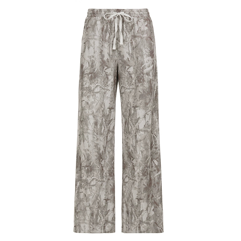 Armoni Camo Wide-Leg Sweatpants - Style 1 [XDTVE06W]