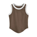 Evianna Ribbed Cropped Vest - Coffee [JKUMB8IT]