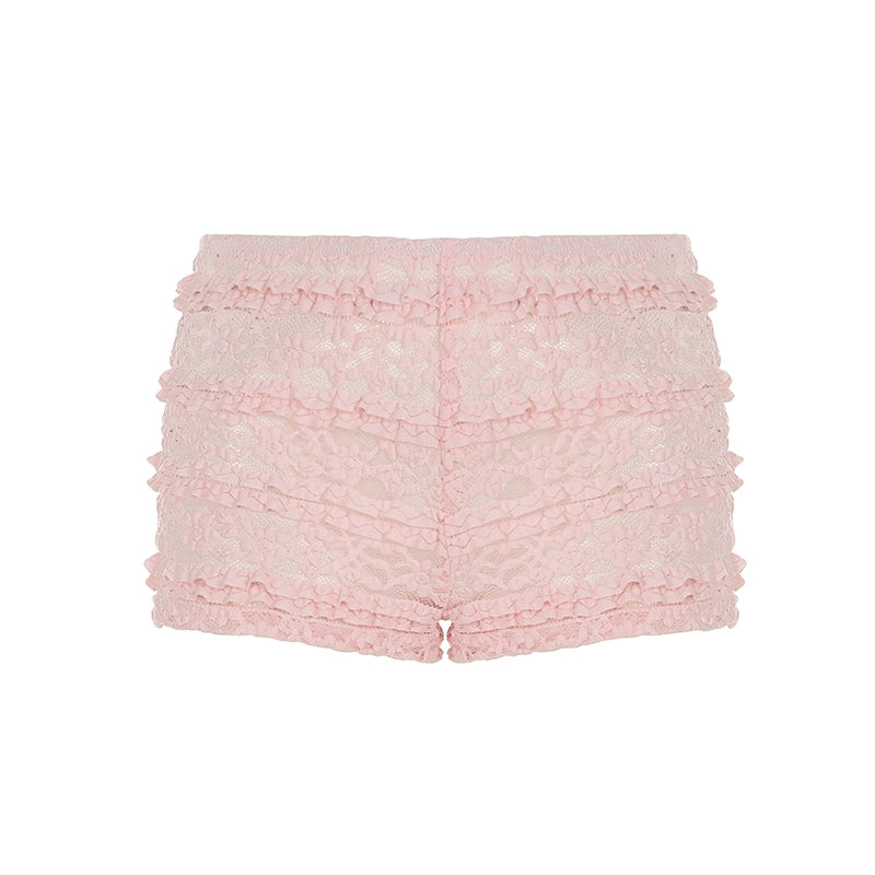 Shaindel Pink Lace Shorts - Pink [GBCRW2DX]