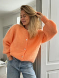 Lyrik Macaron Knit Cardigan - Orange [BG9C3YOL]