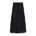 Anai Lace Maxi Skirt - Black [QK02PSJK]