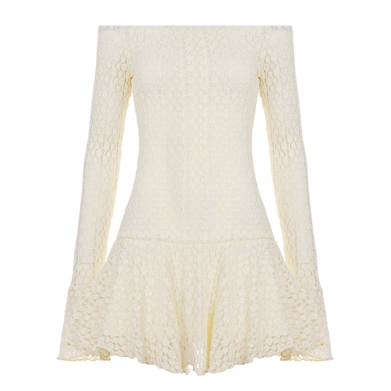 Lennox One-Shoulder Lace Dress - White [2WCBFQCD]