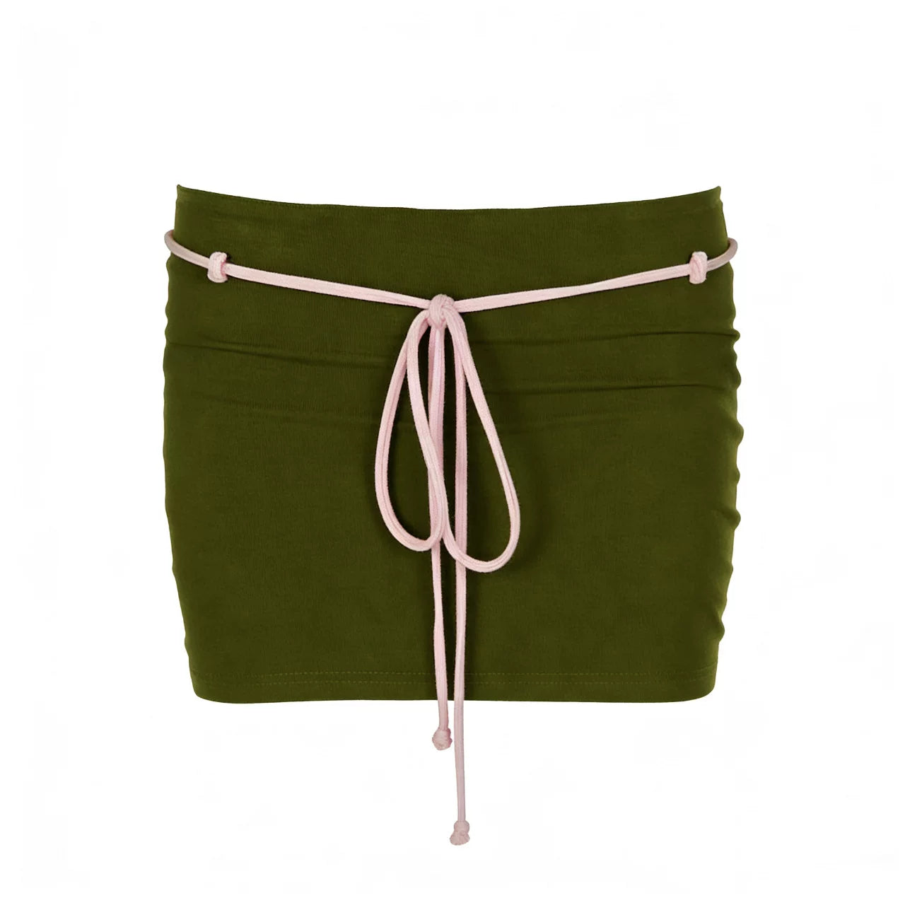 Contrast Bow Skirt Set - Green Skirt [VH4NTOIE]