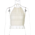 Kaiyah Backless Halter Top - Apricot
