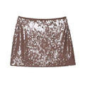 Kathia Sequin Denim Mini Skirt - Reddish Brown [2Z7IV1LX]