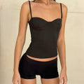Halter Backless Tank Top - Black [222P0RBC]