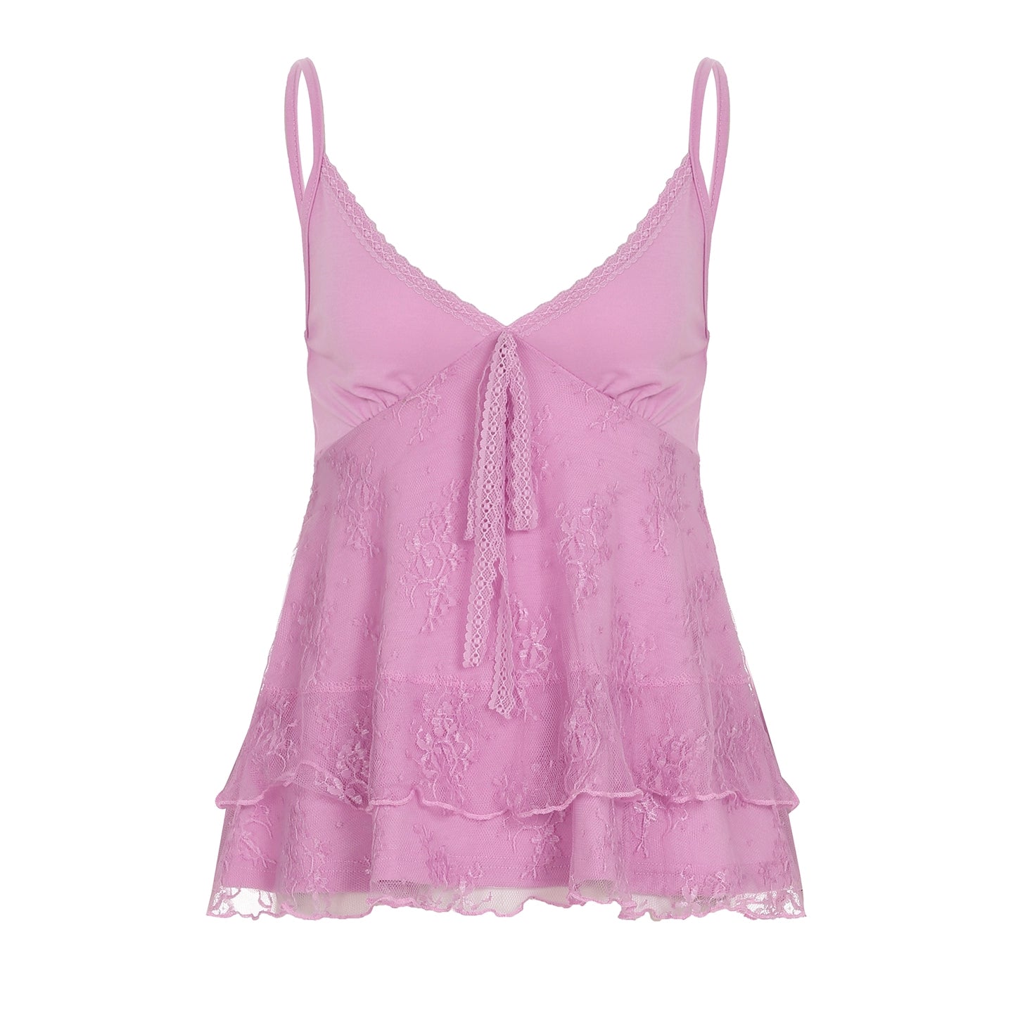 Tensley Lace V-Neck Camisole - Pink [LSTVSECO]