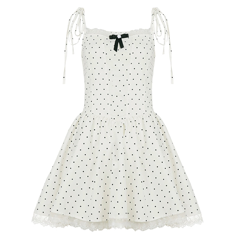 Rome Bow Corset Dress - White [PT2Y8I86]