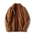 Zoee Plush Stand Collar Jacket - Dark Coffee [0P8KKMA0]