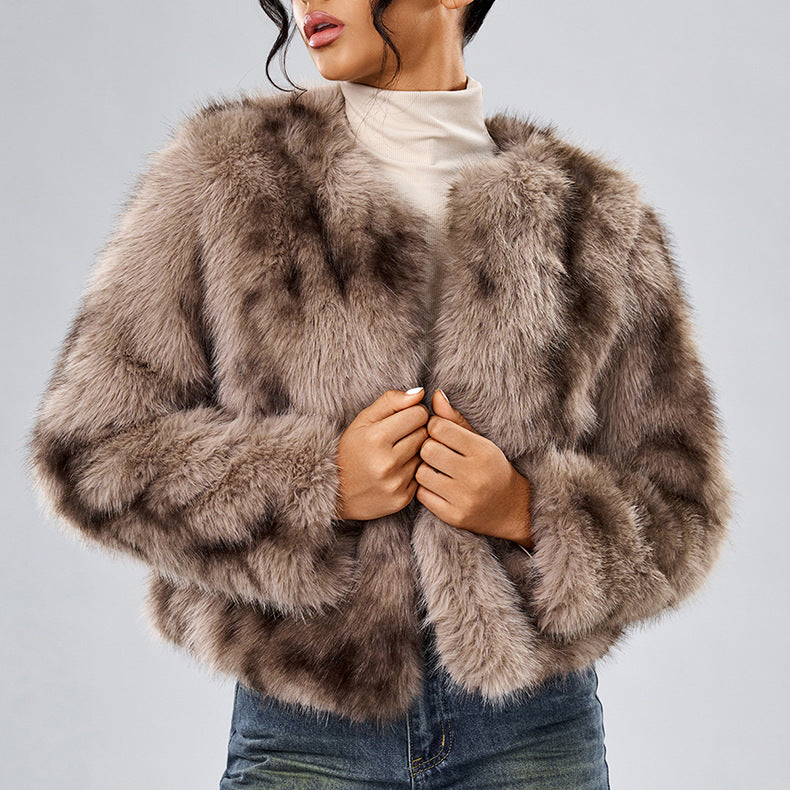 Naomy Faux Fur Coat - Light Brown [G3W6O98A]