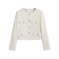 Sunday Bouclé Button Coat - Off-white [4CUS4BXV]